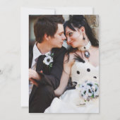 Black and Gold Gothic Foto Engagement Party Einladung (Rückseite)