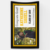 Black and Gold Grad One Foto Banner (Vertikal)
