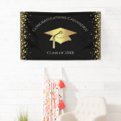Black and Gold Graduation Banner (Insitu)