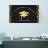 Black and Gold Graduation Banner (Messeveranstaltung)