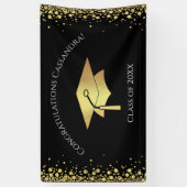 Black and Gold Graduation Banner (Vertikal)