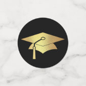 Black and Gold Graduation Konfetti (Klein Vorderseite)