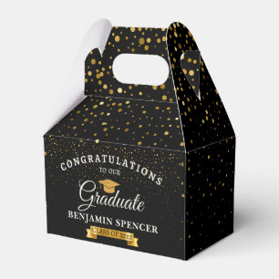 "Black and Gold Graduation Party" - Gefälligkeitsb Geschenkschachtel