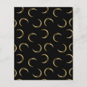 Black and Gold Halloween Gotische Hochzeit Flyer (Hinten)