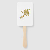 Black and Gold Hand Fans Fächer (Rückseite)