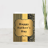Black and Gold Happy Vatertag Card Karte (Rückseite)