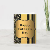 Black and Gold Happy Vatertag Card Karte (Vorderseite)