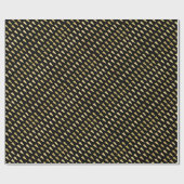 Black and Gold Hearts Geschenkpapier (Flach)