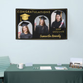 Black and Gold Herzlichen Glückwunsch 3 Foto Absch Banner (Messeveranstaltung)