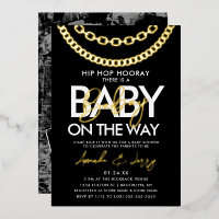 Black and Gold Hip Hop Baby Dusche