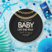 Black and Gold Hip Hop Baby Dusche Pappteller (Party)