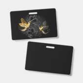 Black and Gold Hummingbird Ausweis (Vorder- & Rückseite)