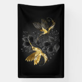 Black and Gold Hummingbird Banner (Vertikal)