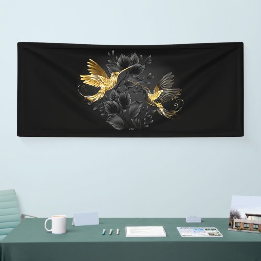 Black and Gold Hummingbird Banner (Messe)