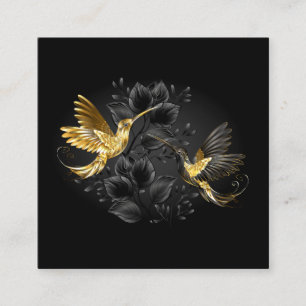 Black and Gold Hummingbird Begleitkarte