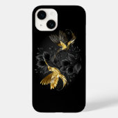 Black and Gold Hummingbird Case-Mate iPhone Hülle (Rückseite)