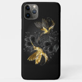 Black and Gold Hummingbird Case-Mate iPhone Hülle (Rückseite)