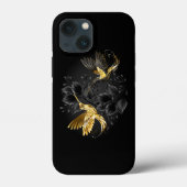 Black and Gold Hummingbird Case-Mate iPhone Hülle (Rückseite)