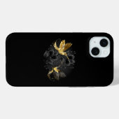 Black and Gold Hummingbird Case-Mate iPhone Hülle (Rückseite (Horizontal))