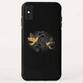 Black and Gold Hummingbird Case-Mate iPhone Hülle (Rückseite)