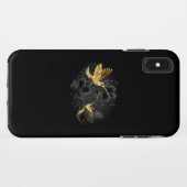 Black and Gold Hummingbird Case-Mate iPhone Hülle (Rückseite (Horizontal))