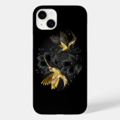 Black and Gold Hummingbird Case-Mate iPhone Hülle (Rückseite)