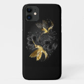 Black and Gold Hummingbird Case-Mate iPhone Hülle (Rückseite)