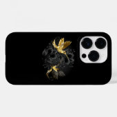 Black and Gold Hummingbird Case-Mate iPhone Hülle (Rückseite (Horizontal))