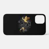 Black and Gold Hummingbird Case-Mate iPhone Hülle (Rückseite (Horizontal))