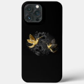 Black and Gold Hummingbird Case-Mate iPhone Hülle (Rückseite)