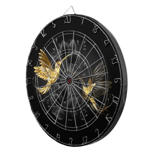 Black and Gold Hummingbird Dartscheibe (Vorderseite rechts)