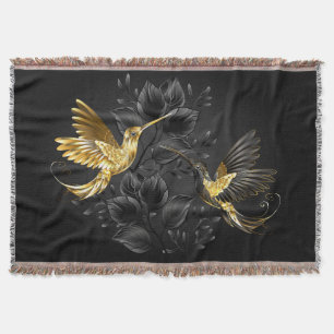 Black and Gold Hummingbird Decke