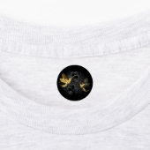 Black and Gold Hummingbird Etiketten (Befestigt)