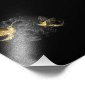 Black and Gold Hummingbird Fotodruck (Ecke)