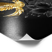 Black and Gold Hummingbird Fotodruck (Ecke)