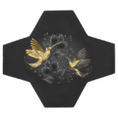 Black and Gold Hummingbird Fußball (Flach)