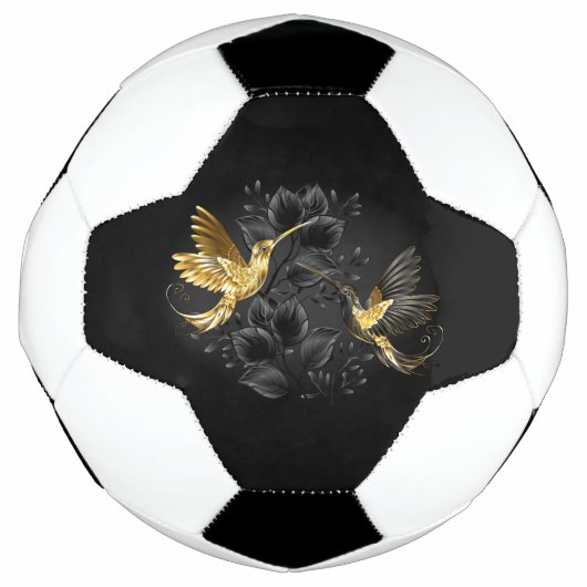Black and Gold Hummingbird Fußball (Vorderseite)