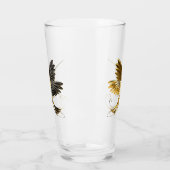 Black and Gold Hummingbird Glas (Links)