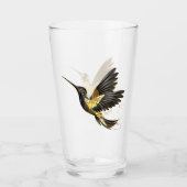 Black and Gold Hummingbird Glas (Vorderseite)