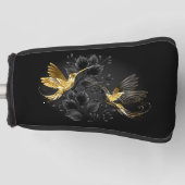 Black and Gold Hummingbird Golf Headcover (Vorderseite)