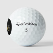 Black and Gold Hummingbird Golfball (Logo)