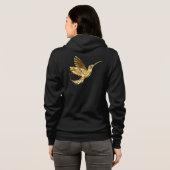 Black and Gold Hummingbird Hoodie (Schwarz voll)
