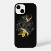 Black and Gold Hummingbird iPhone Hülle (Rückseite)