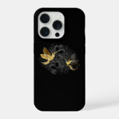 Black and Gold Hummingbird iPhone Hülle (Rückseite)