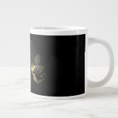 Black and Gold Hummingbird Jumbo-Tasse (Rechts)