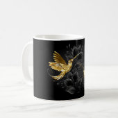 Black and Gold Hummingbird Kaffeetasse (Vorderseite Links)