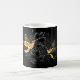 Black and Gold Hummingbird Kaffeetasse