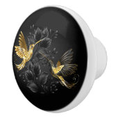 Black and Gold Hummingbird Keramikknauf (Rechts)
