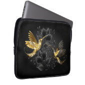 Black and Gold Hummingbird Laptopschutzhülle (Vorne Rechts)