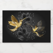 Black and Gold Hummingbird Lebensmitteletikett (Einzelnes Label)